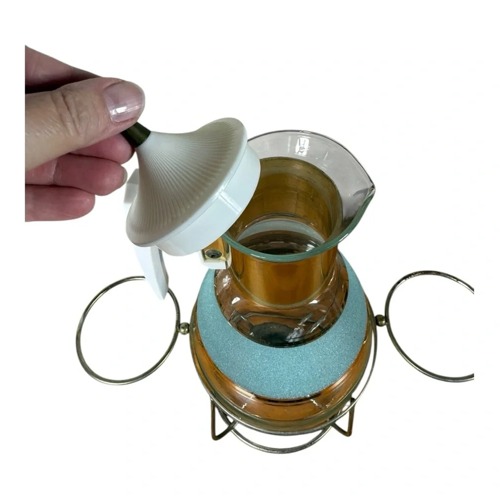 Mid-Century Coffee‎ Carafe With Warmer Holder